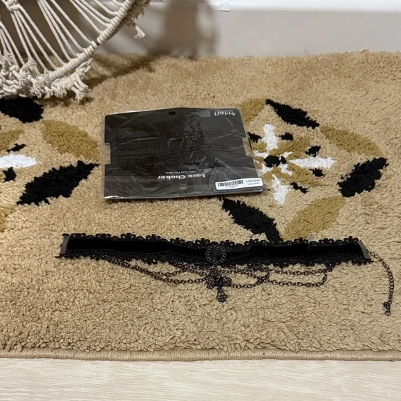 3/$10 Spirit Lace Choker Black with Cross - Picture 3 of 8